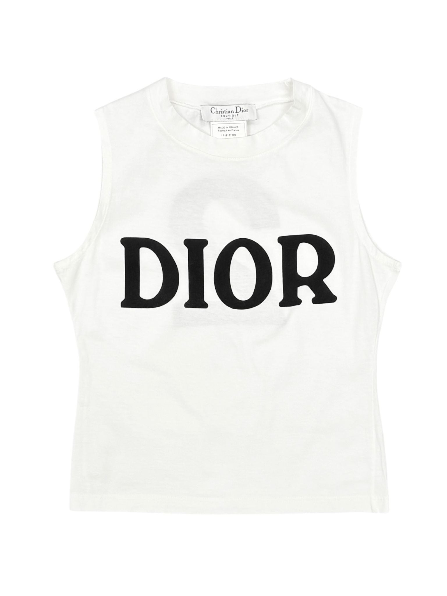 Dior White Logo Tank