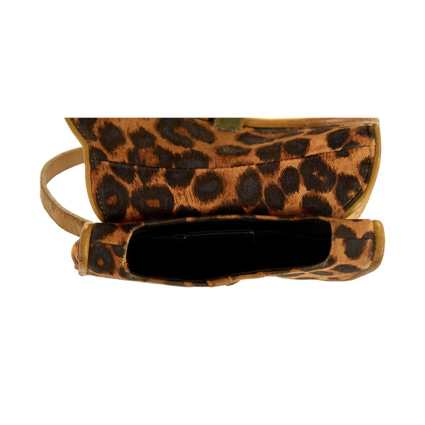 Dior Mini Cheetah Saddle Belt Bag