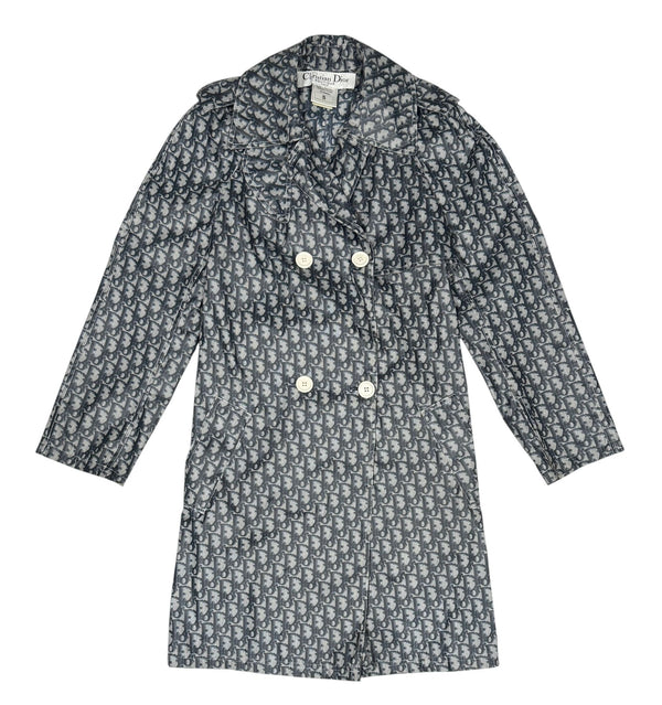 Dior Navy Logo Trench Jacket