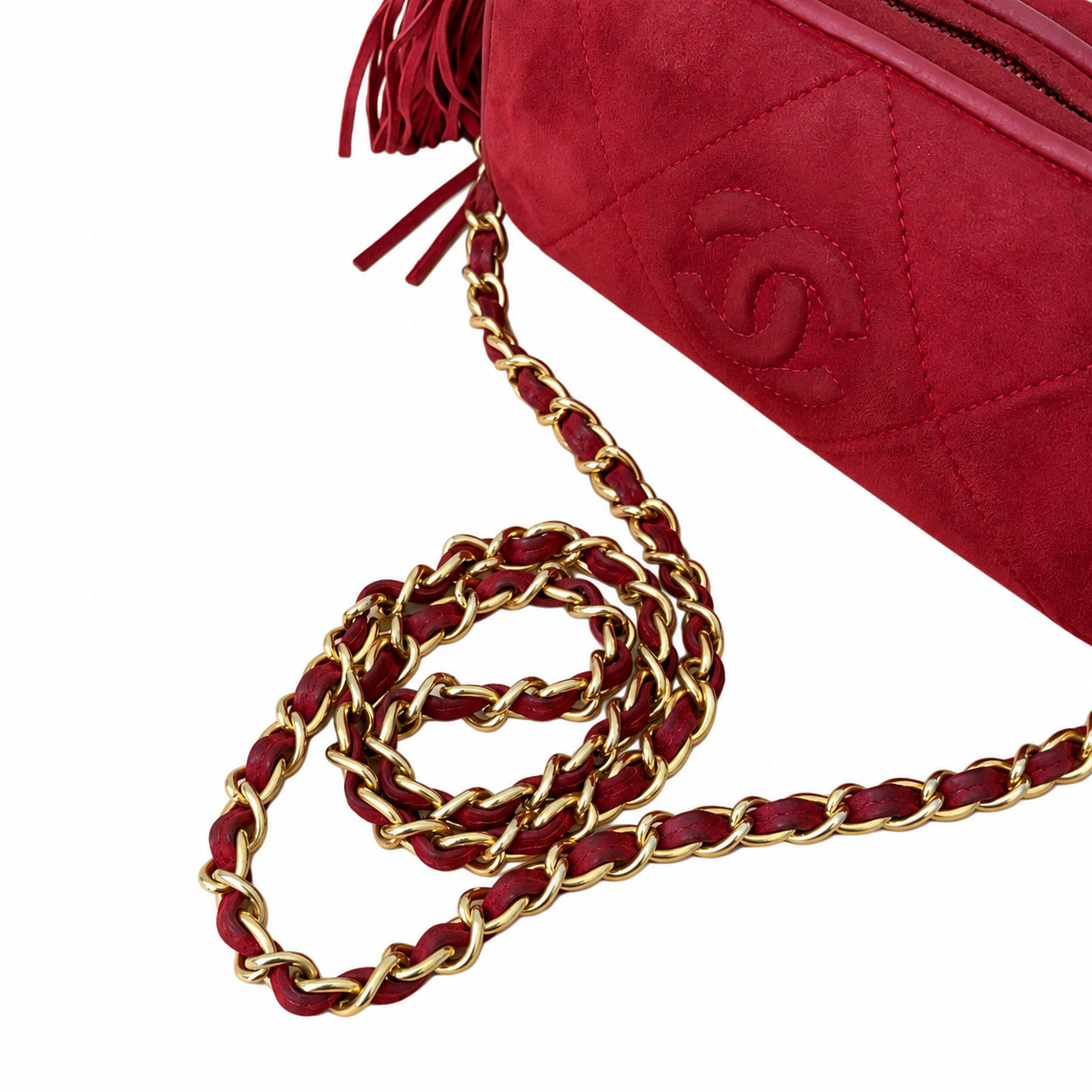 Chanel Red Cylinder Tassel Bag