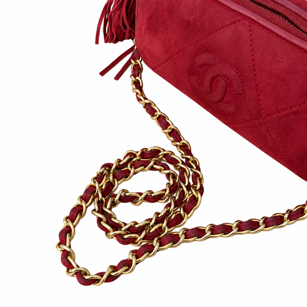 Chanel Red Cylinder Tassel Bag