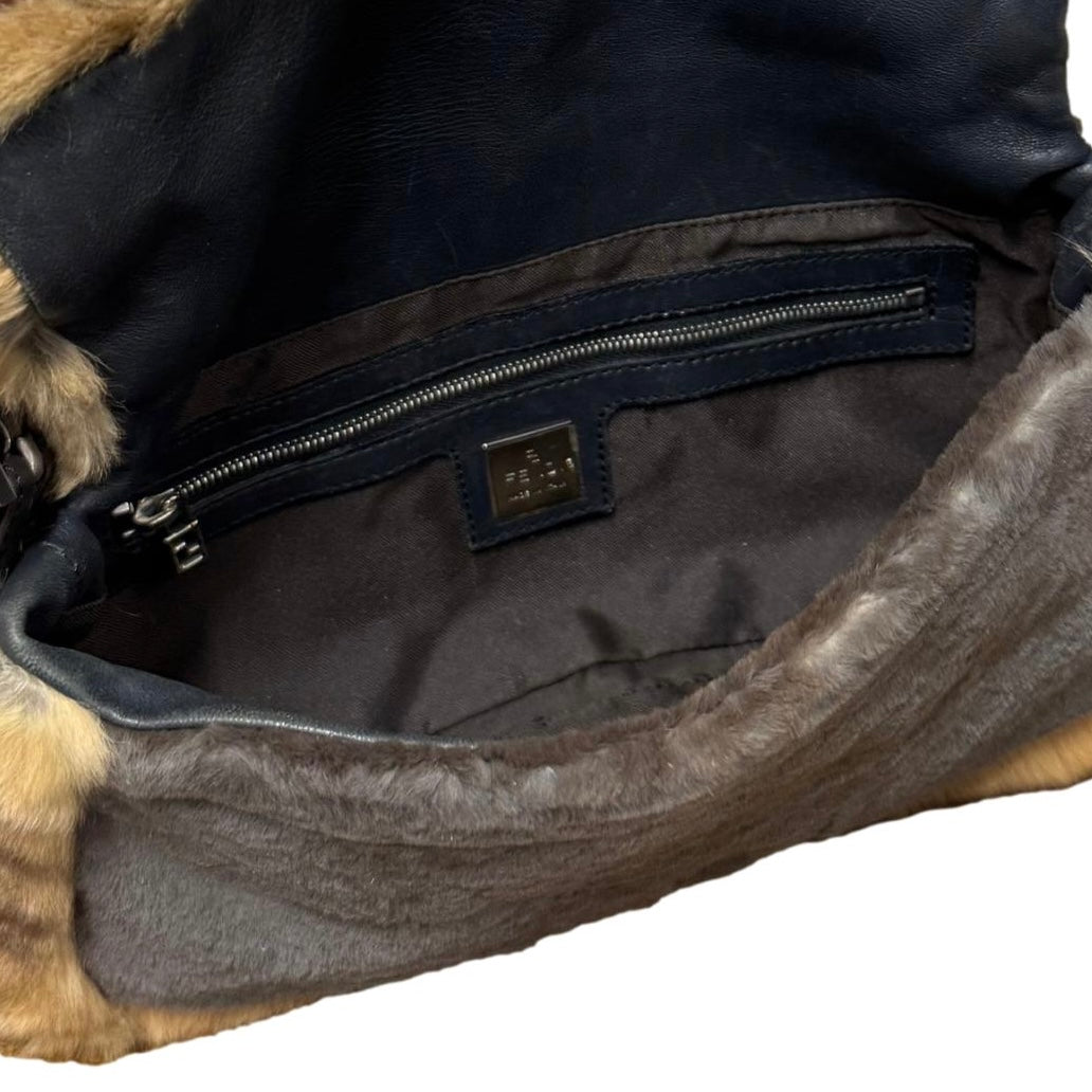 Fendi Brown Fur Baguette