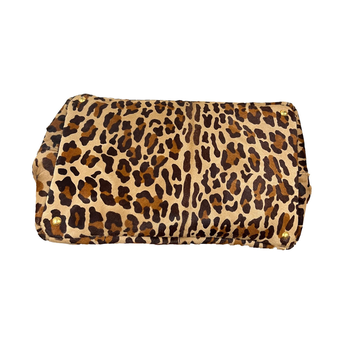 Prada Cheetah Print Canvas Top Handle Bag