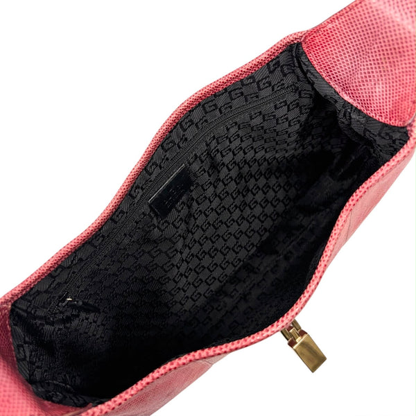 Gucci Red Snakeskin Chain Shoulder Bag