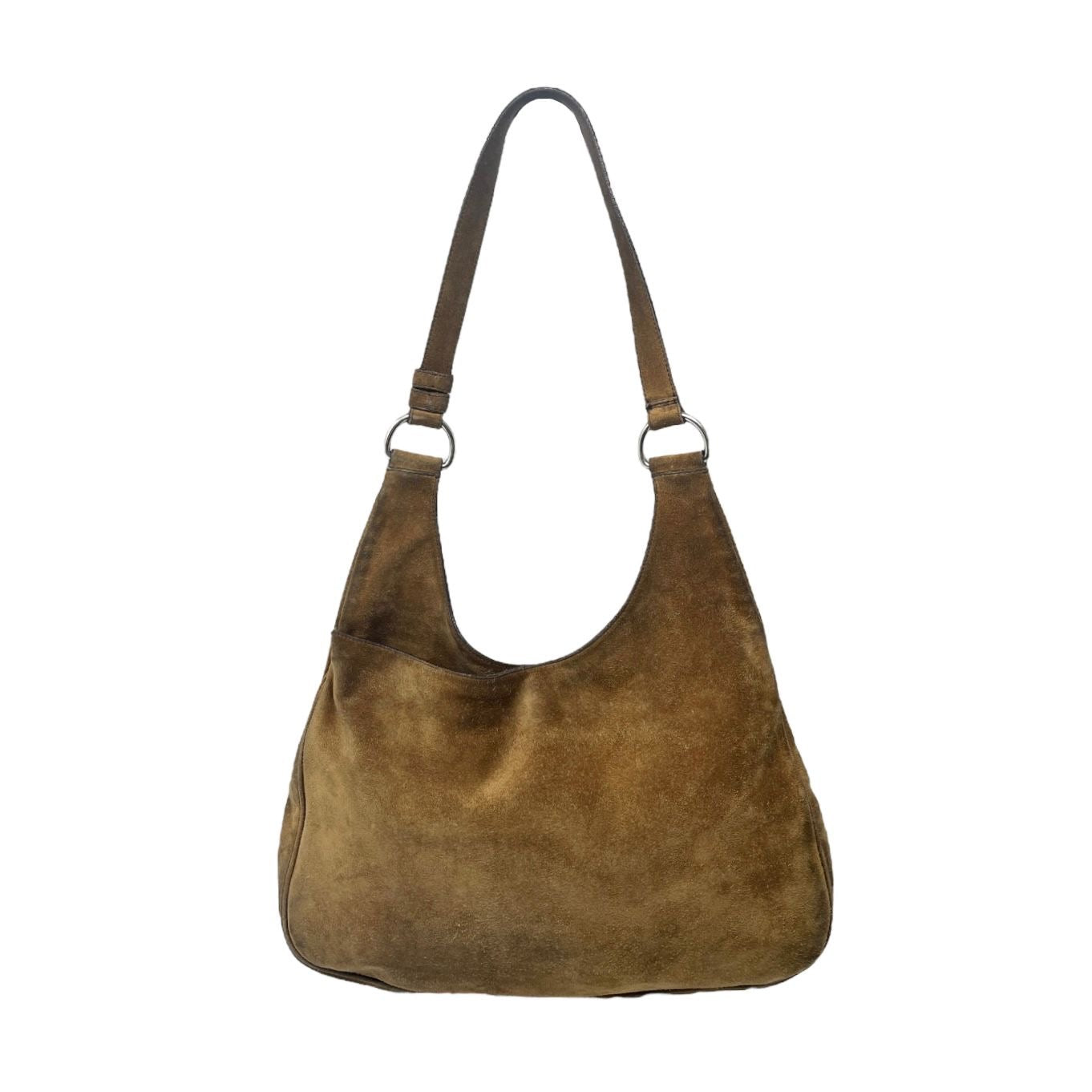 Prada Brown Suede Shoulder Bag