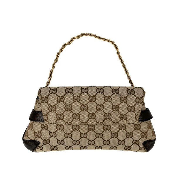 Gucci Beige Horsebit Logo Shoulder Bag