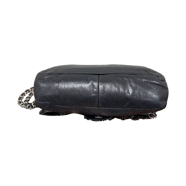 Chanel Black Leather Fringe Flap Bag