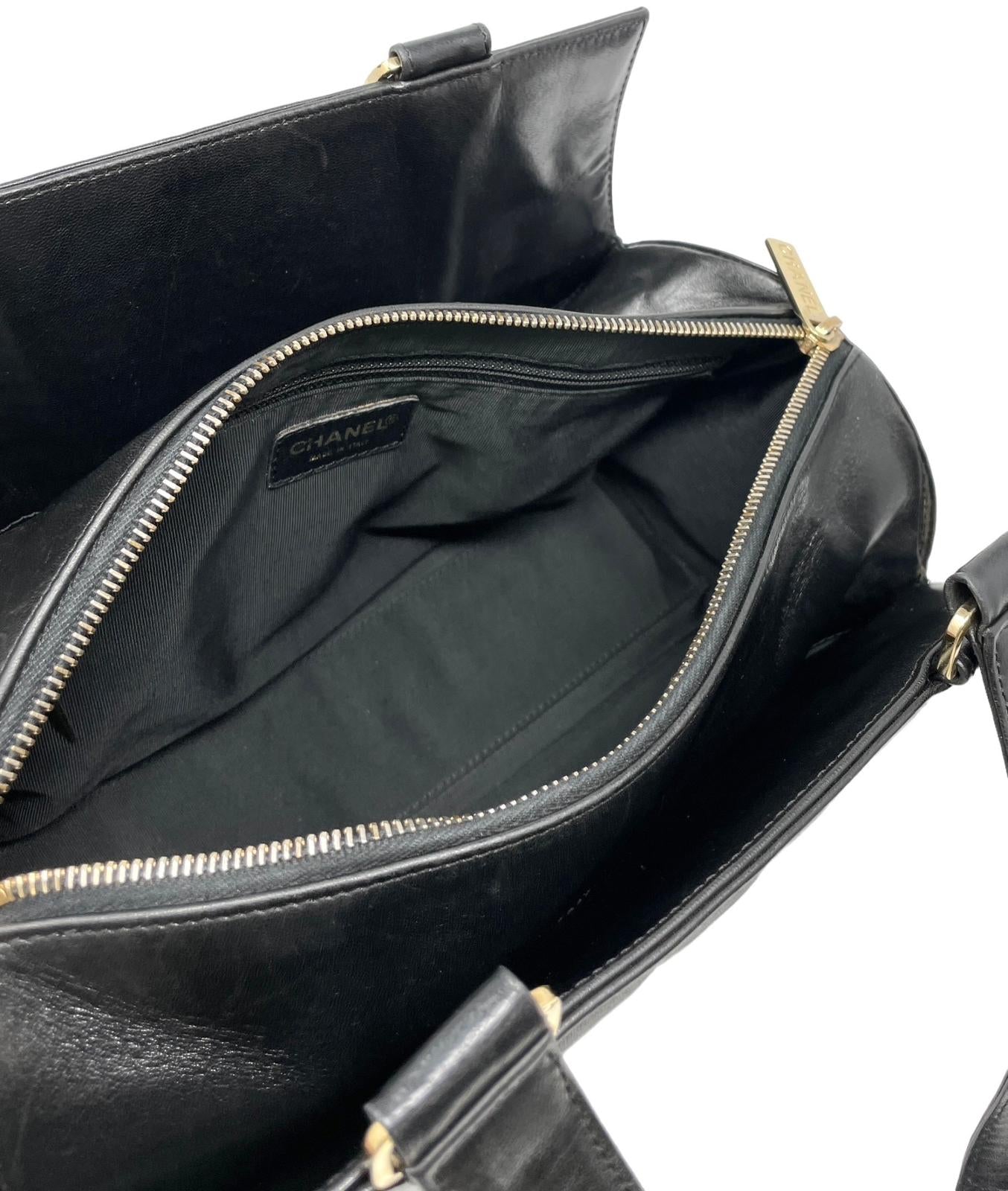 Chanel Black Logo Barrel Bag – Treasures of NYC