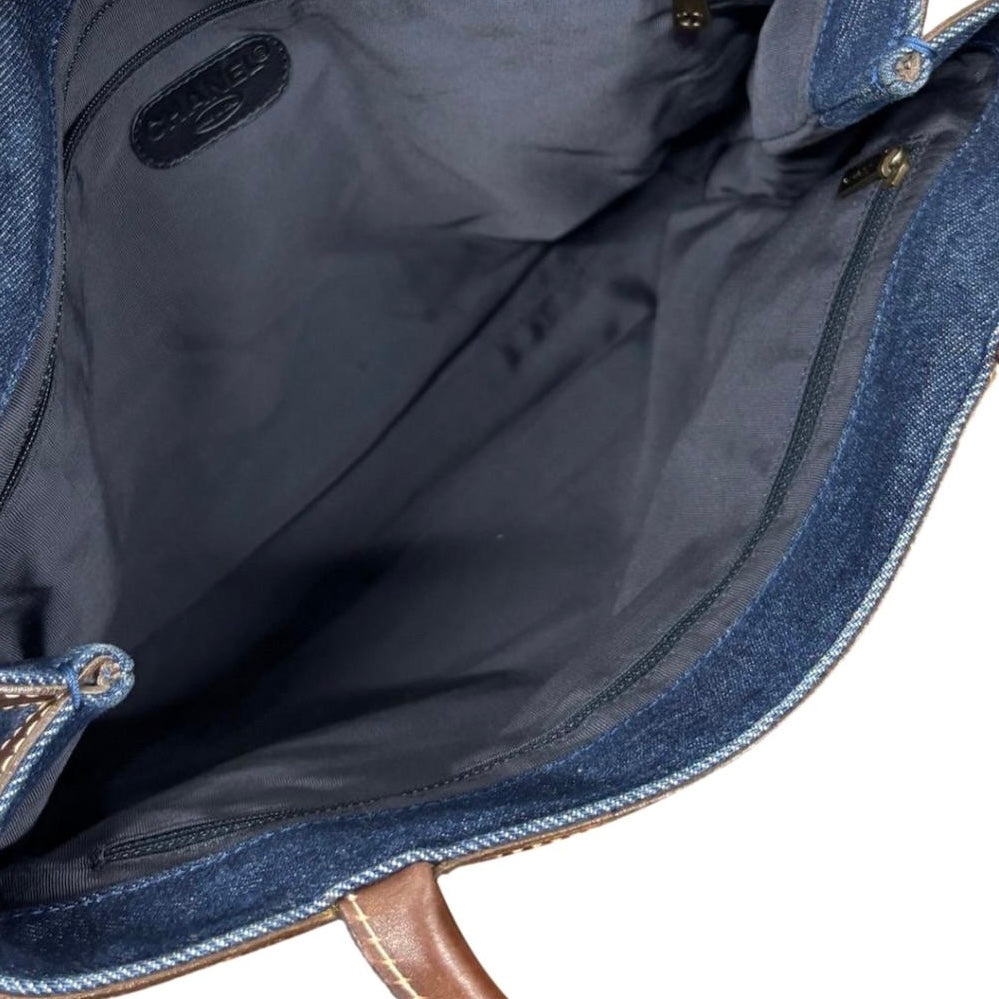Chanel Denim and Leather Shoulder Bag