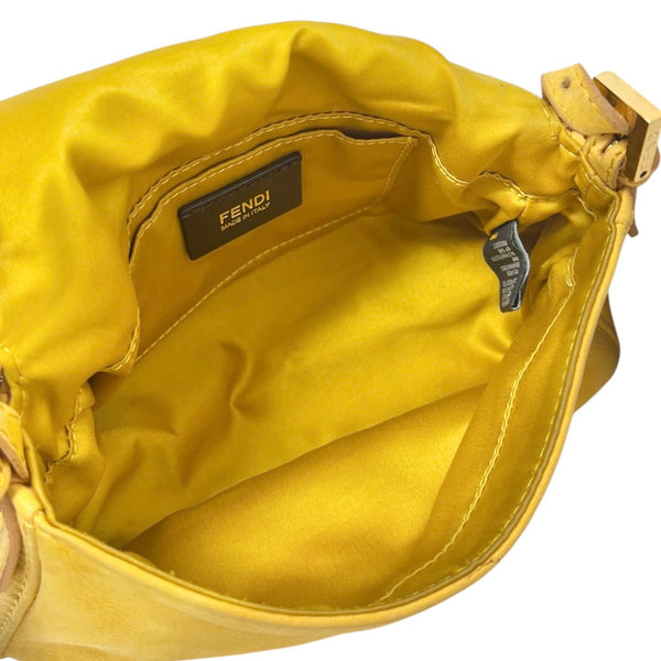 Fendi Yellow Leather Mini Mamma Baguette Bag