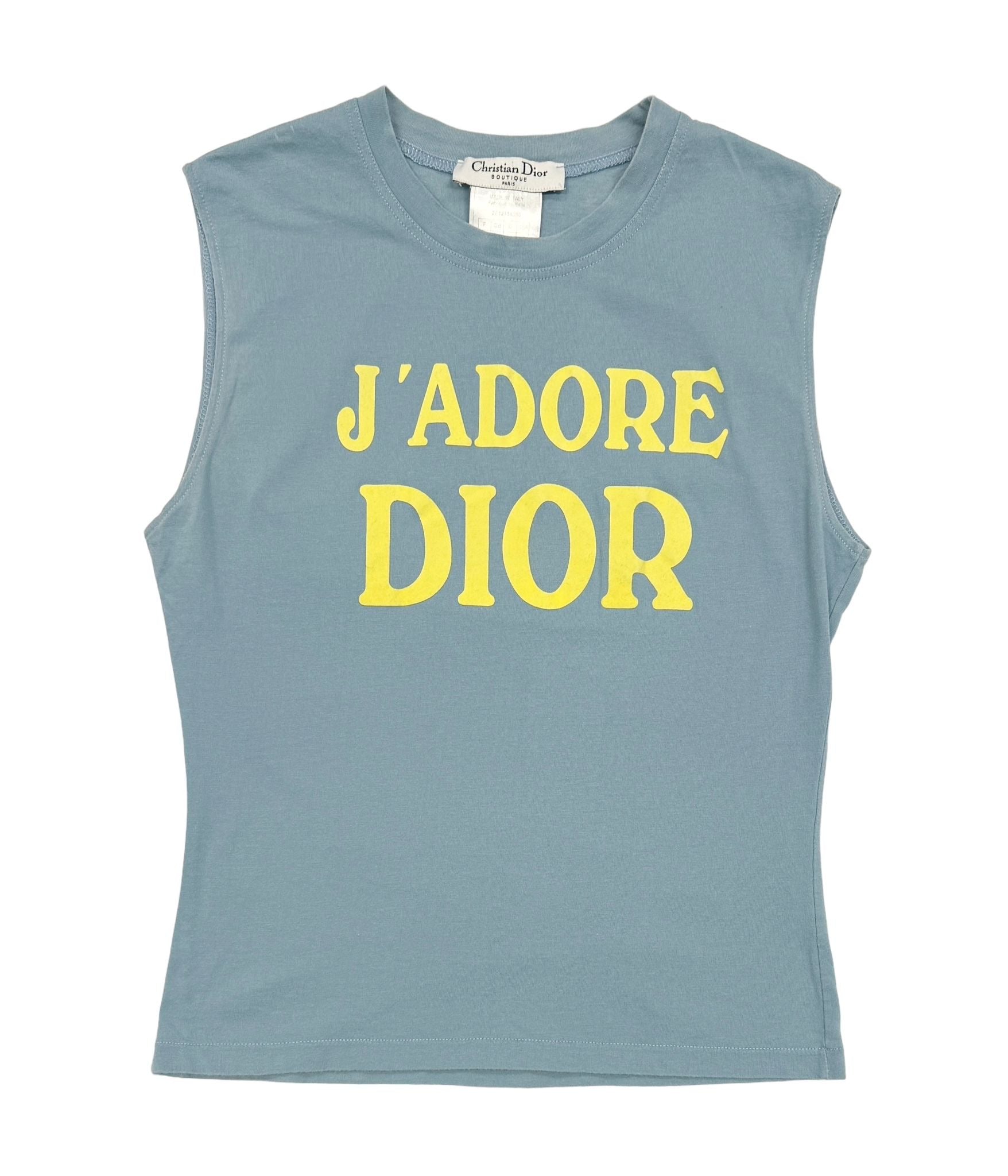 Dior “J’adore” Baby Blue Logo Tank