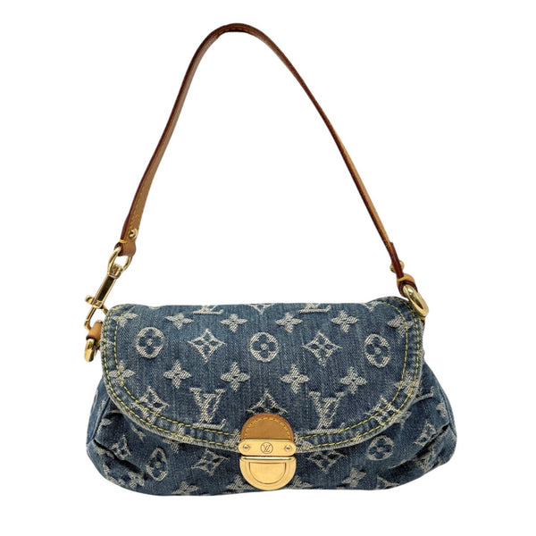 Louis Vuitton Denim Logo Shoulder Bag