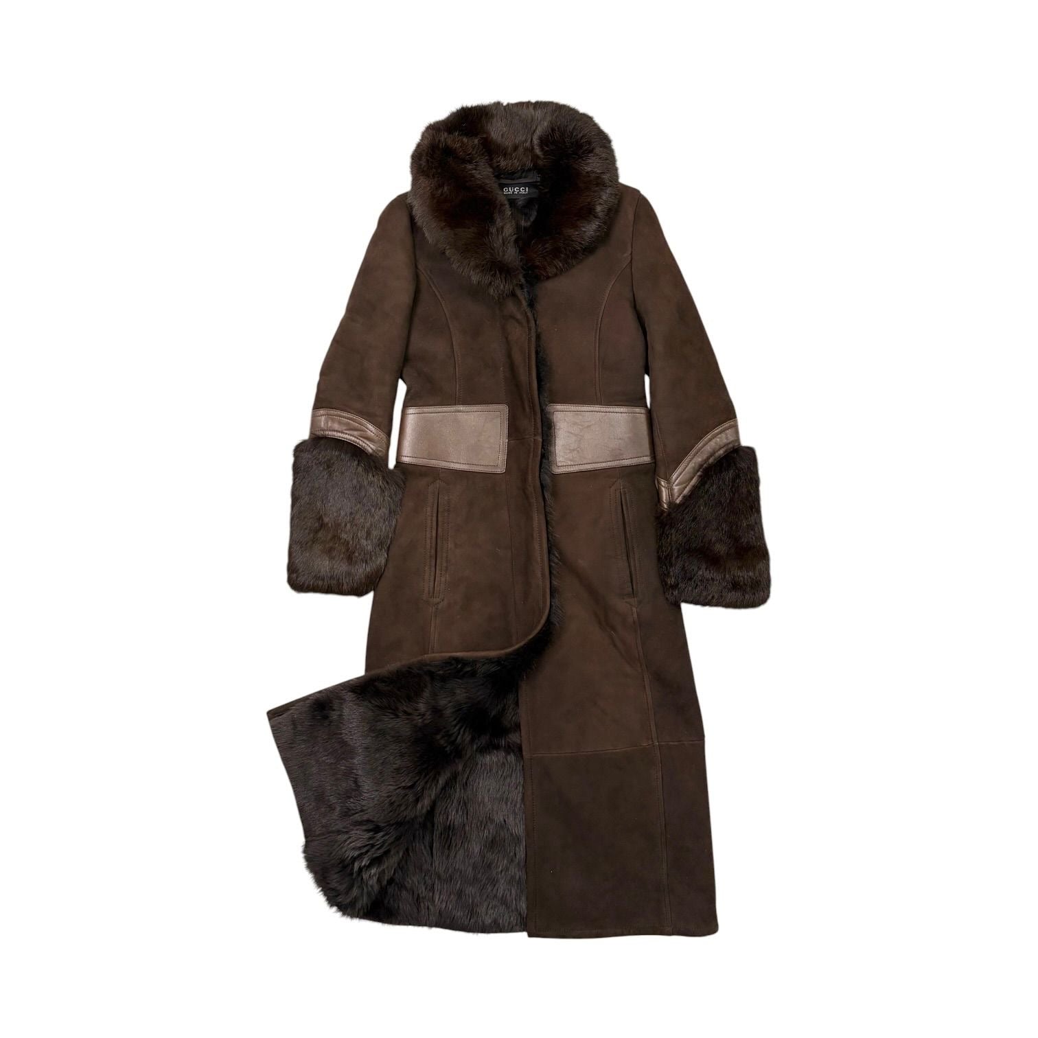 Gucci Brown Suede & Fur Jacket