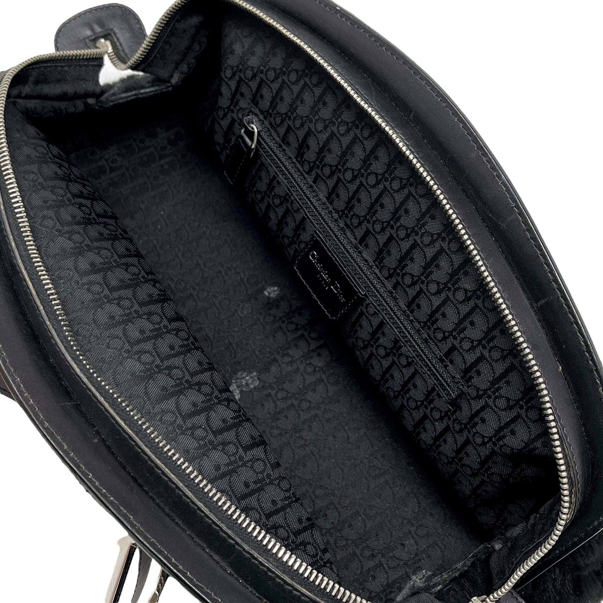 Dior Black Fur Logo Shoulder Bag – Treasures of NYC