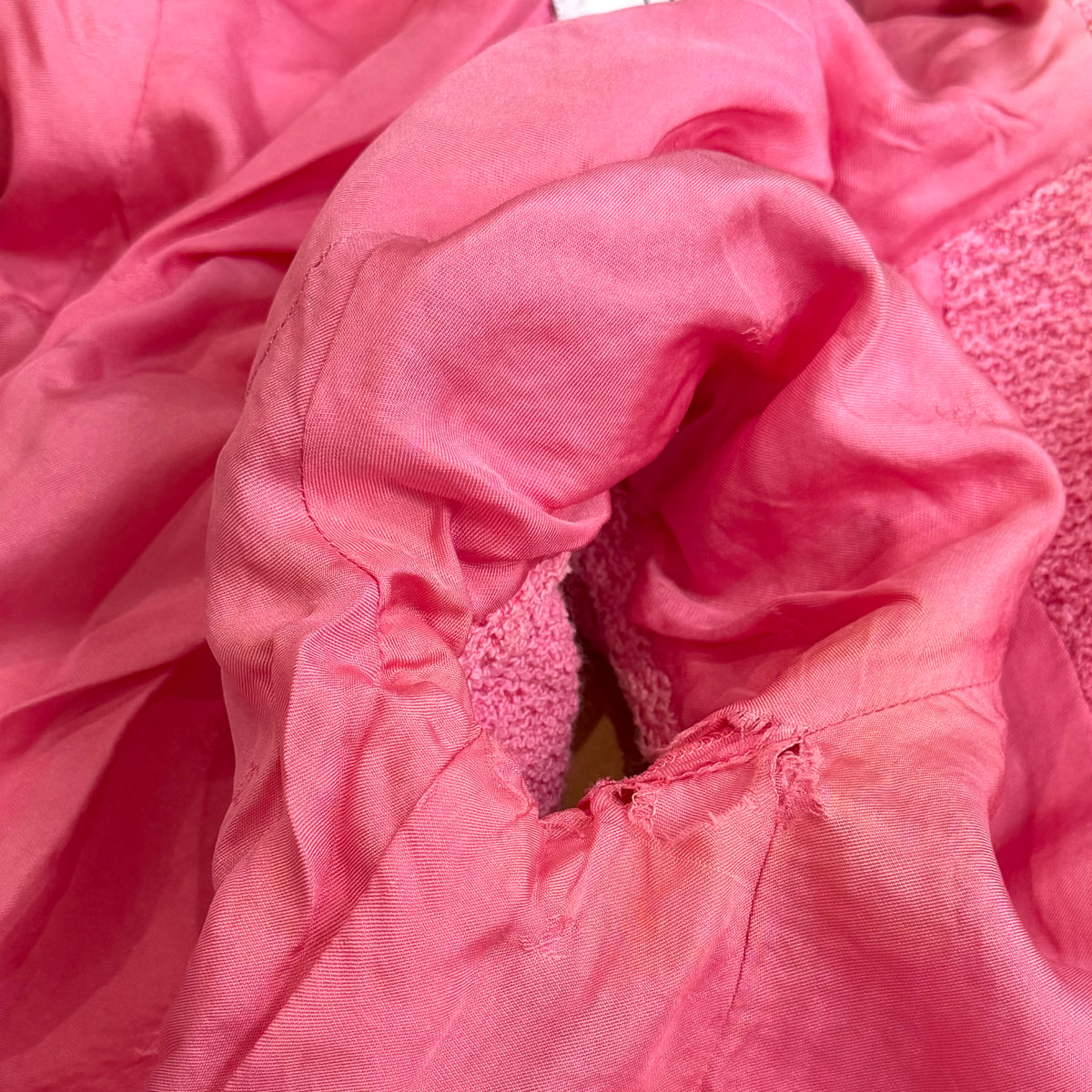 Chanel Pink Tweed Zip Jacket