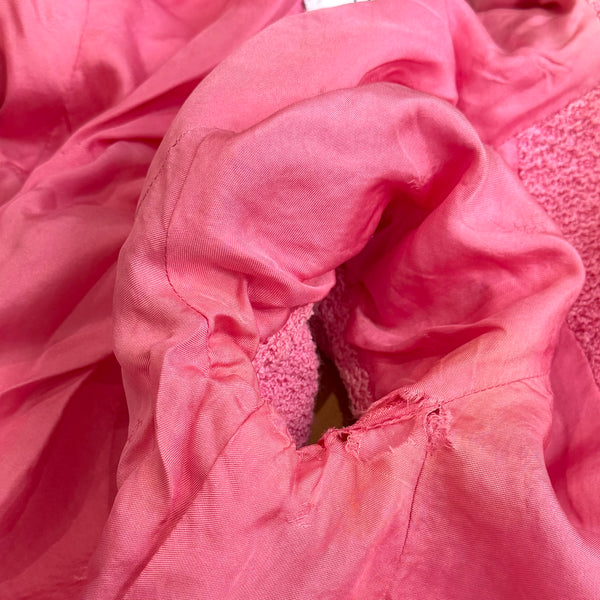 Chanel Pink Tweed Zip Jacket
