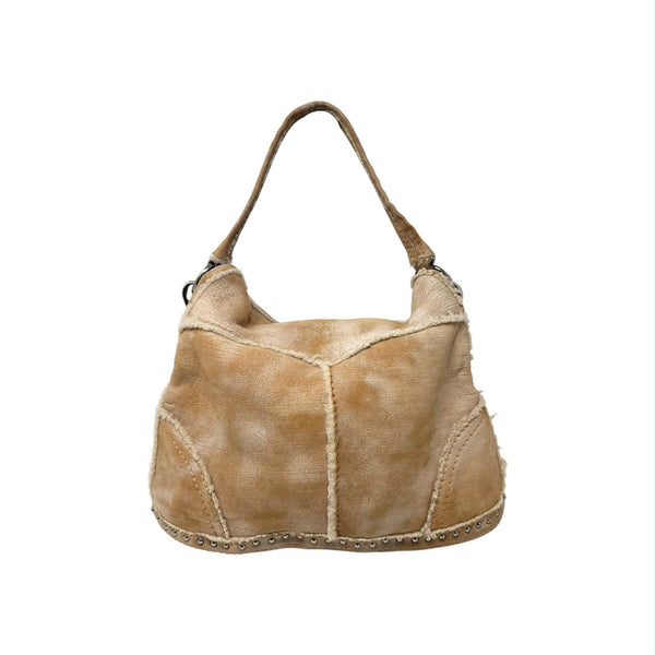 Prada Shearling Shoulder Bag