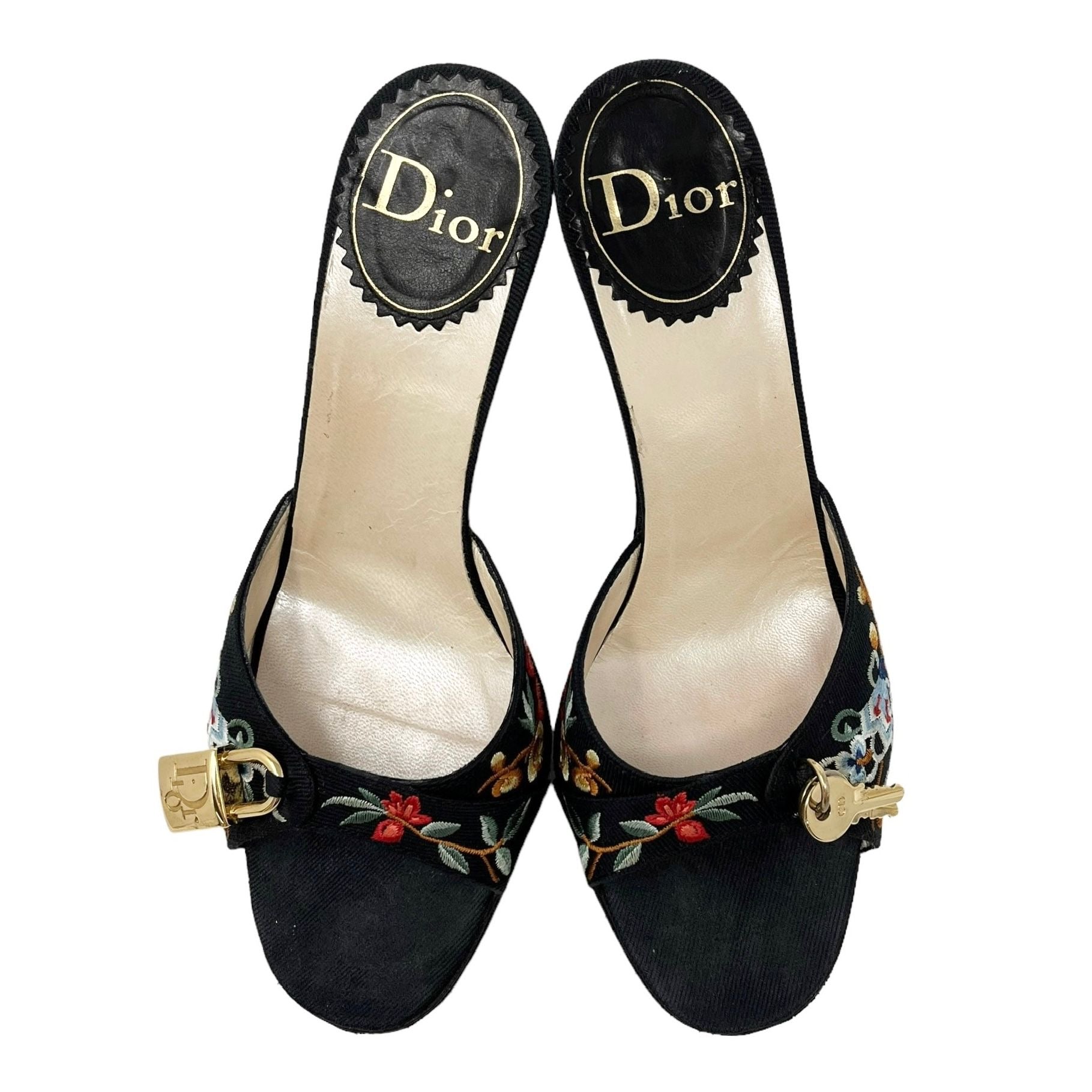 Dior Black Koi Lock Heels