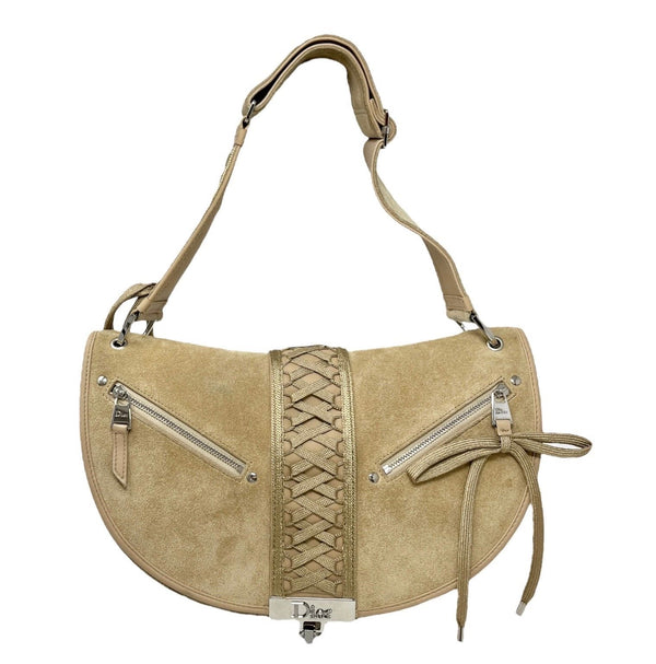 Dior Tan Suede Corset Shoulder Bag