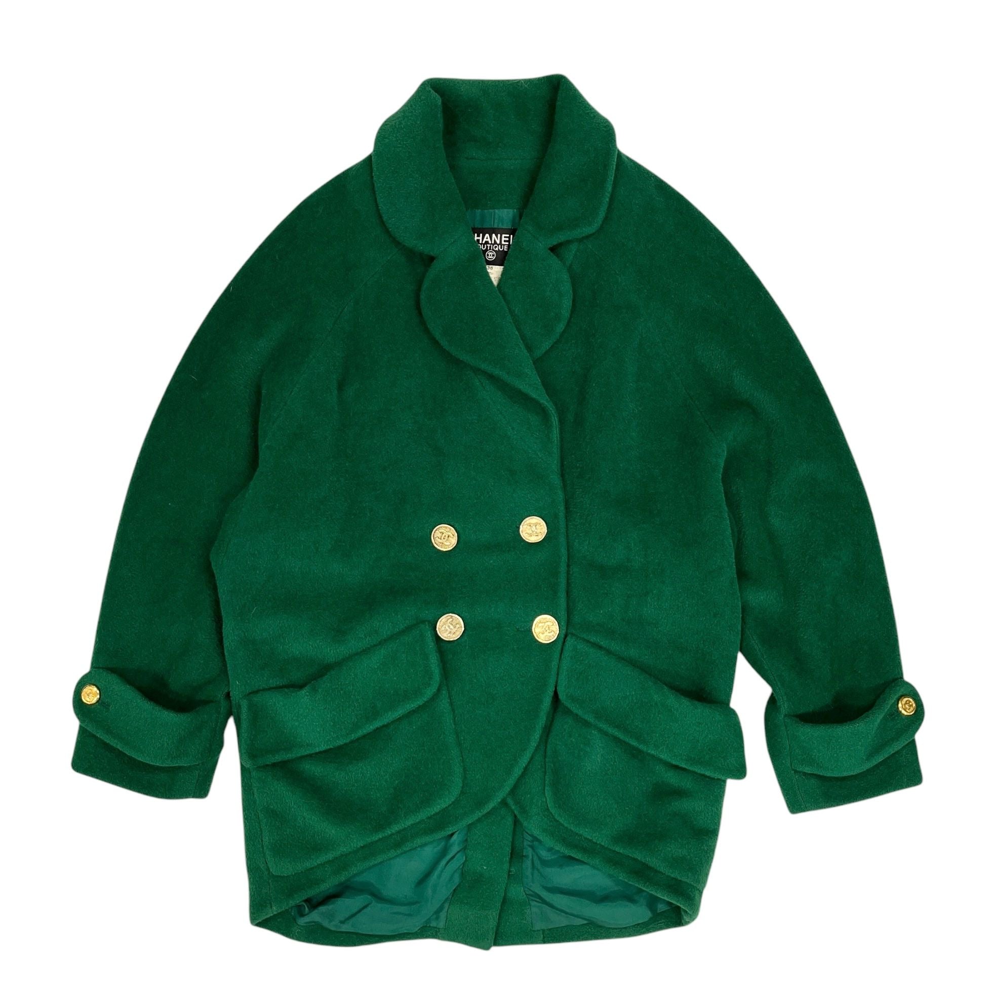 Chanel Green Alpaca Oversized Jacket