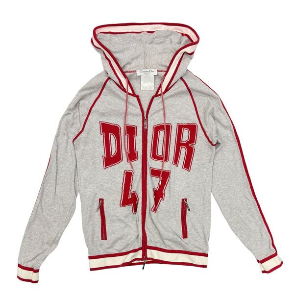 Dior Grey Logo Knit Varsity Jacket