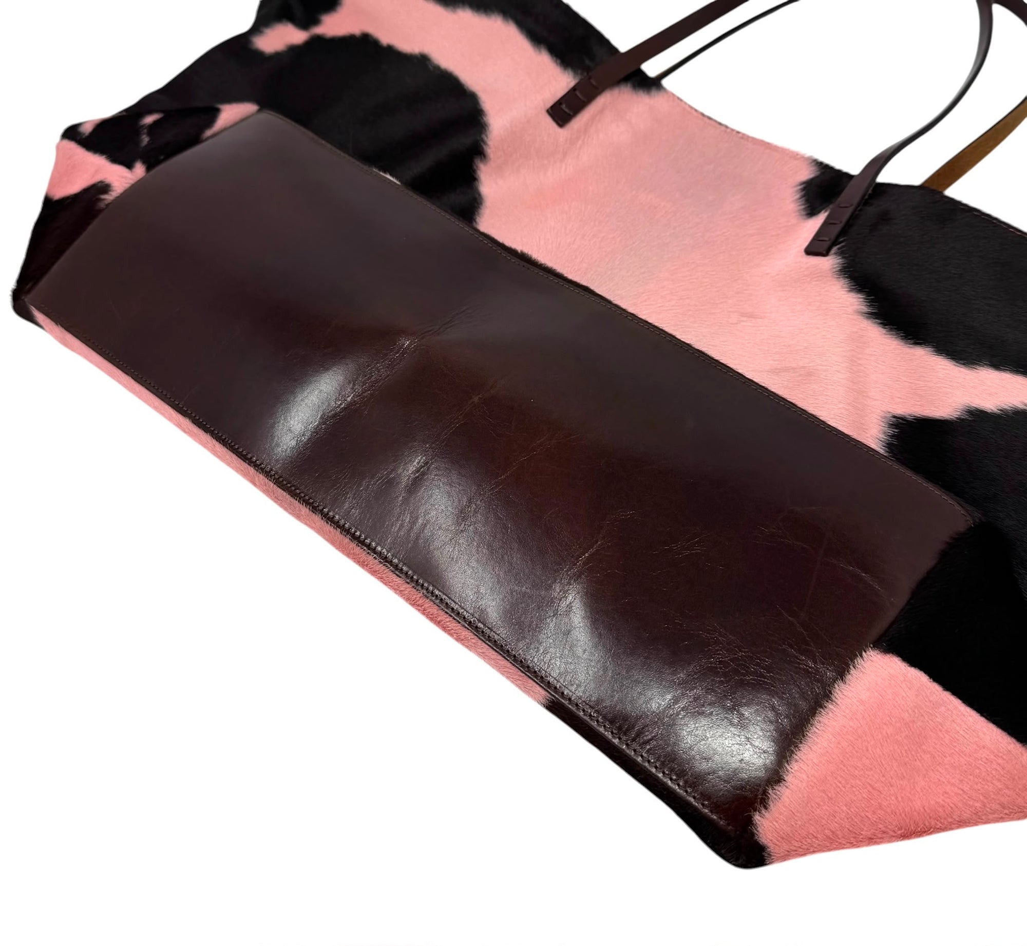 Fendi Pink Cow Print Shoudler Bag
