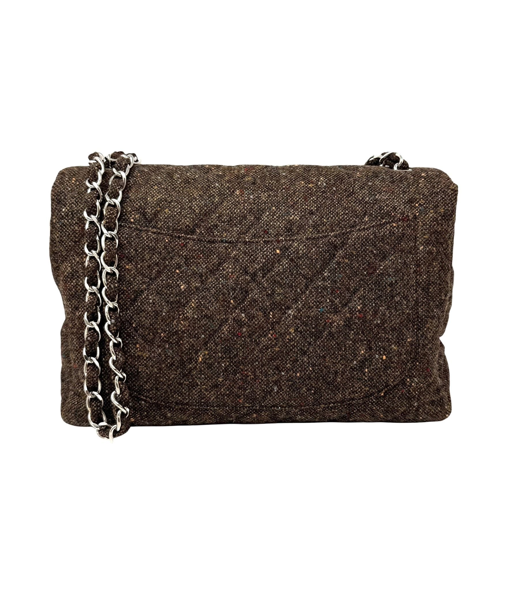 Chanel Brown Tweed Flap Bag