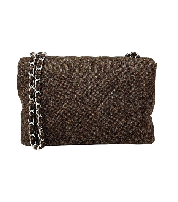 Chanel Brown Tweed Flap Bag