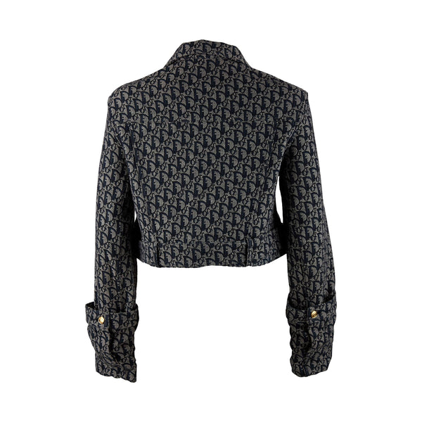 Dior Navy Logo Belted Jacket