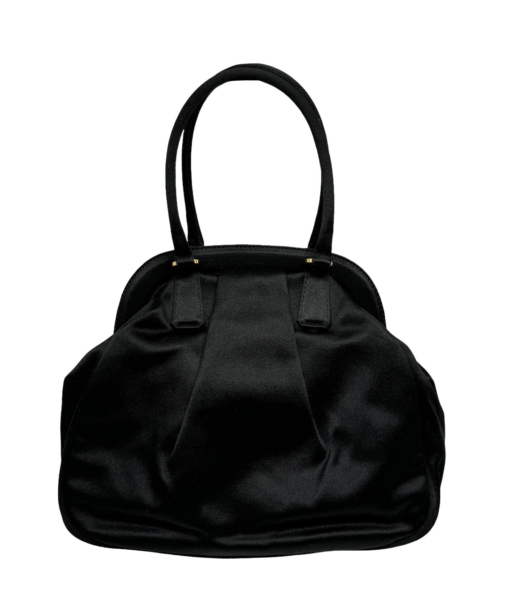 Prada Black Satin Mini Top Handle