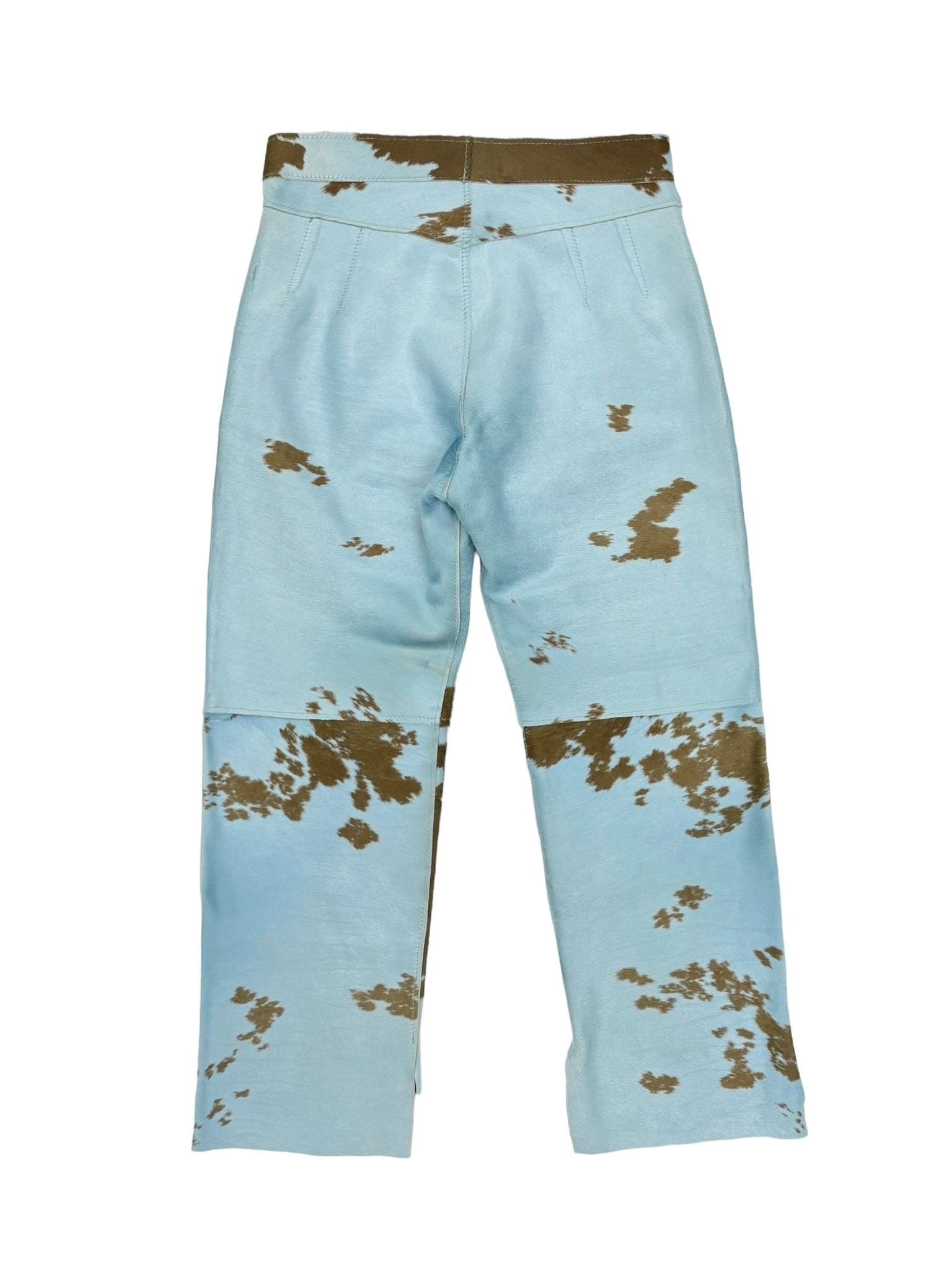 Fendi Blue Cowprint Calfhair Pants