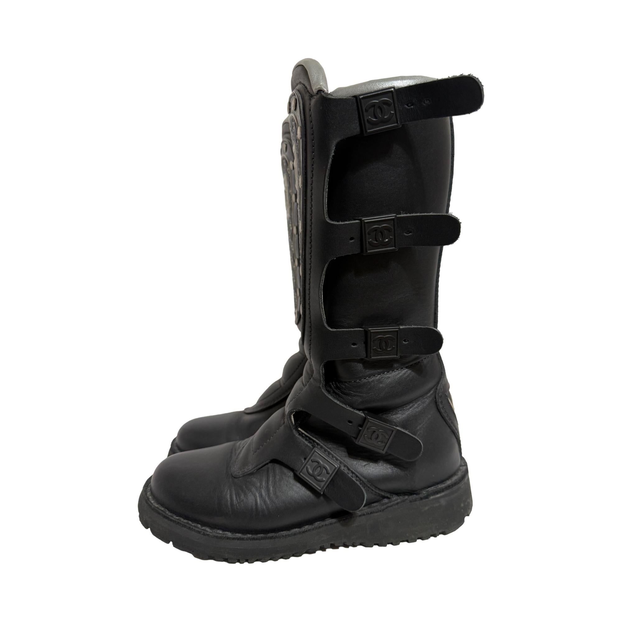 Chanel Black 2003 Motorcycle Boots – Treasures of NYC