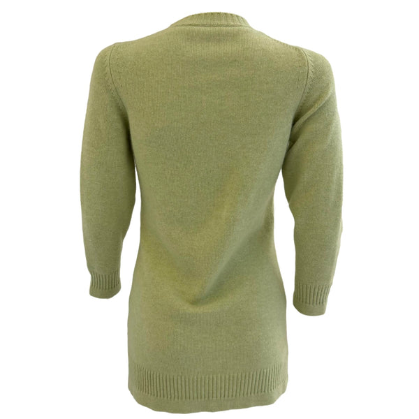 Chanel Green Turnlcock Cashmere Cardigan