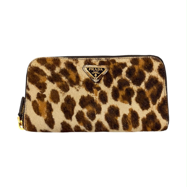Prada Cheetah Calf-Hair Wallet