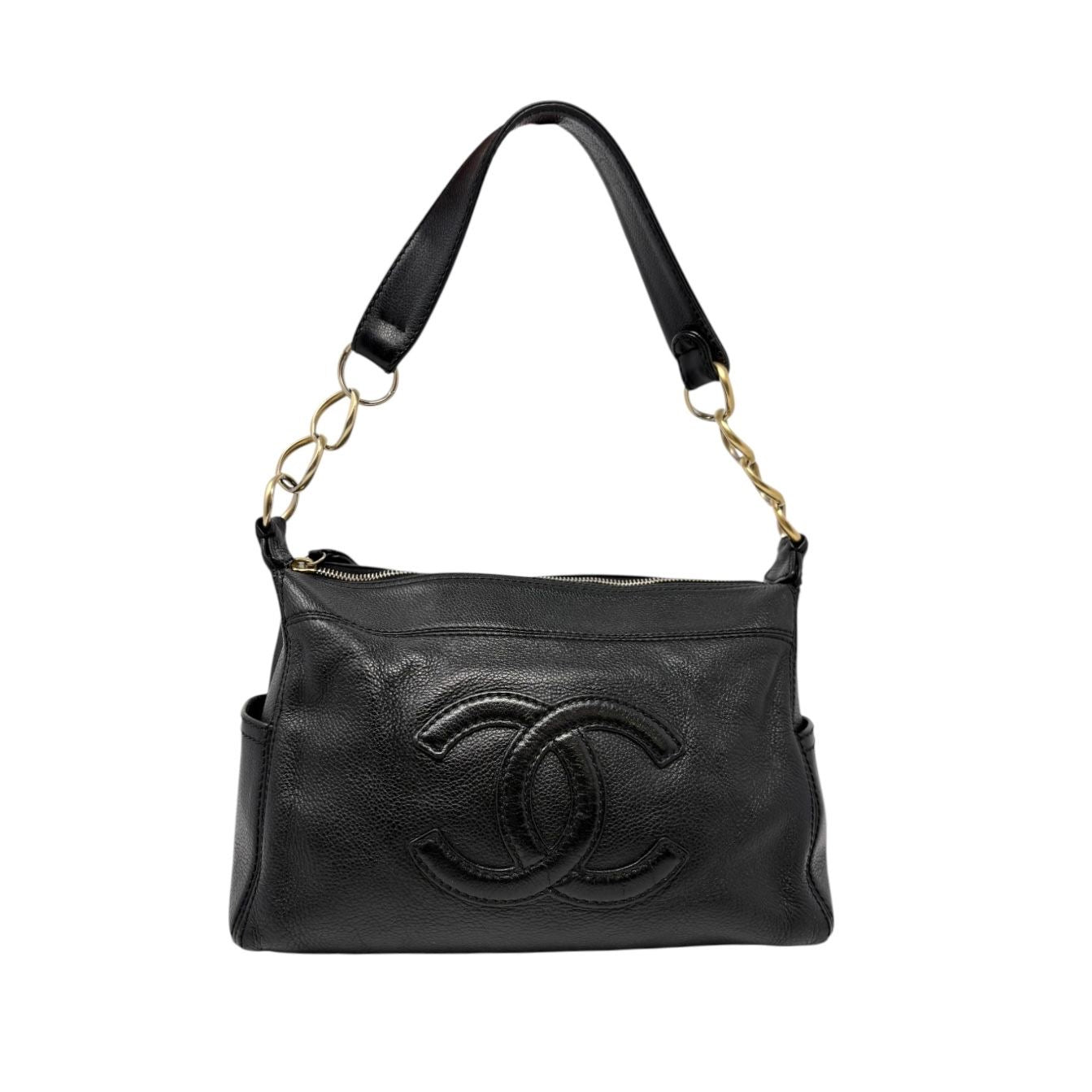 Chanel Black Caviar Chain Shoulder Bag