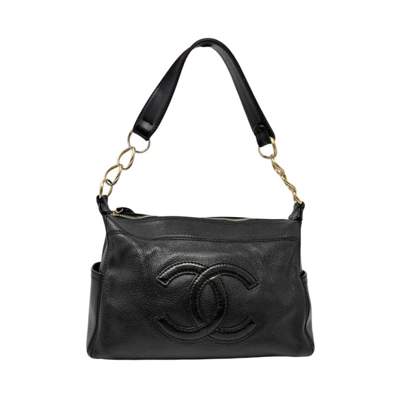 Chanel Black Caviar Chain Shoulder Bag