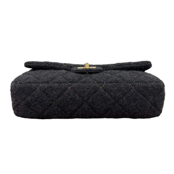 Chanel Grey Medium Wool Flap Bag