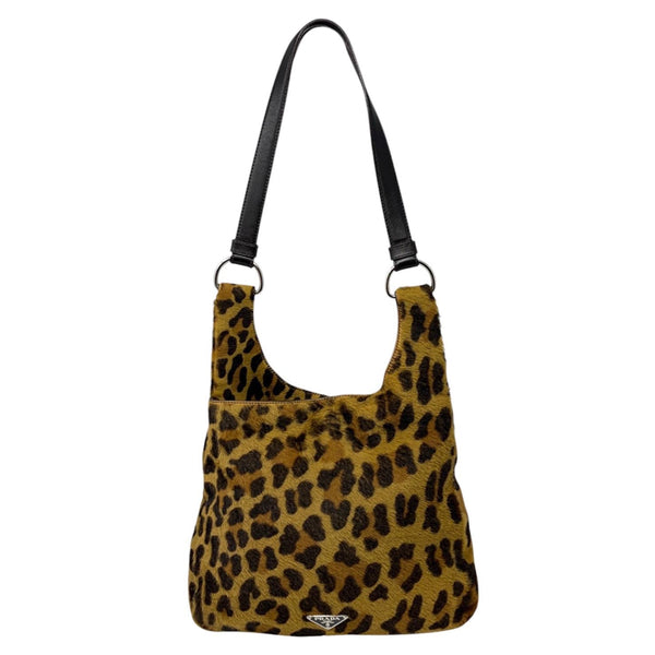 Prada Cheetah Calf-hair Shoulder Bag