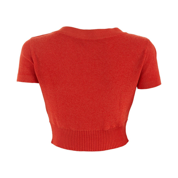 Chanel Coral Cropped Cardigan