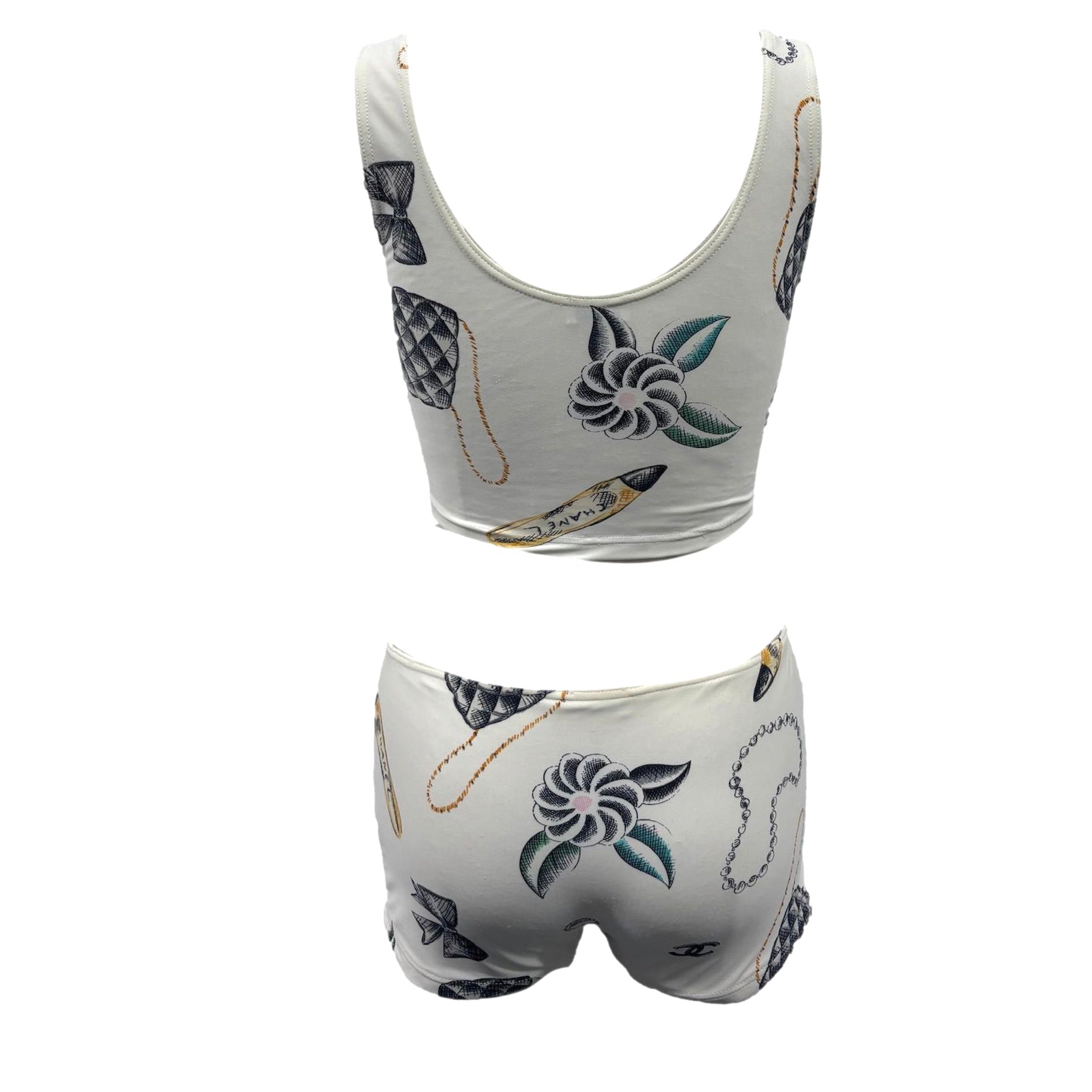 Chanel White Icon Swim Set