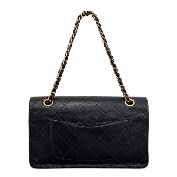 Chanel Black Lambskin Medium Double Flap Bag