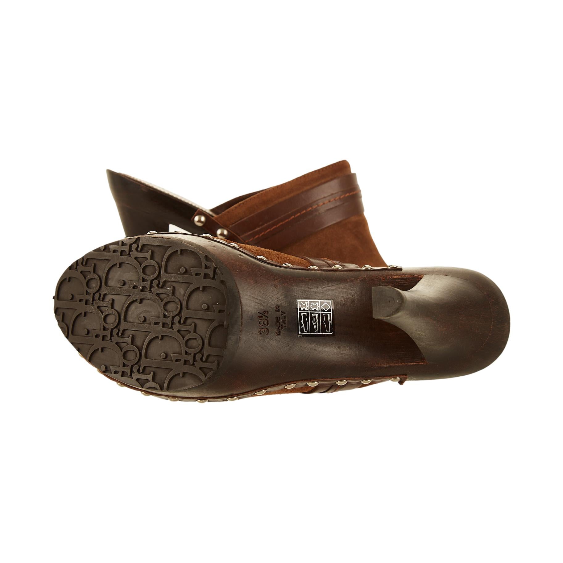 Dior Brown Peace Logo Clogs – Treasures of NYC