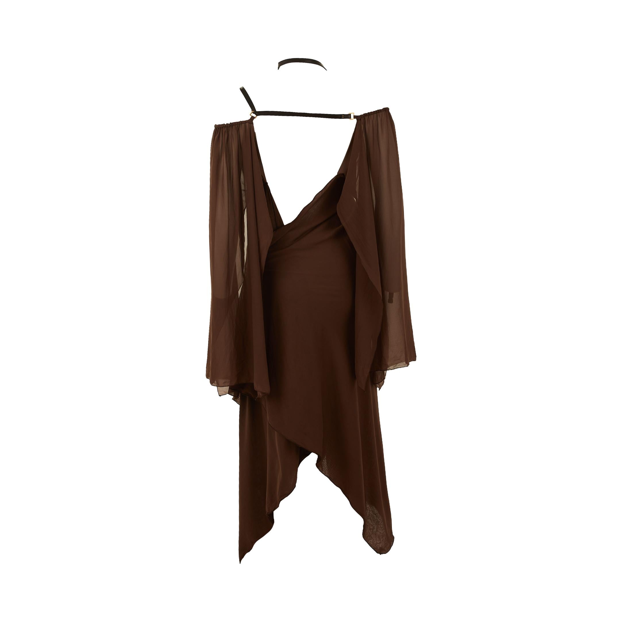 Gucci Brown Silk Choker Dress – Treasures of NYC