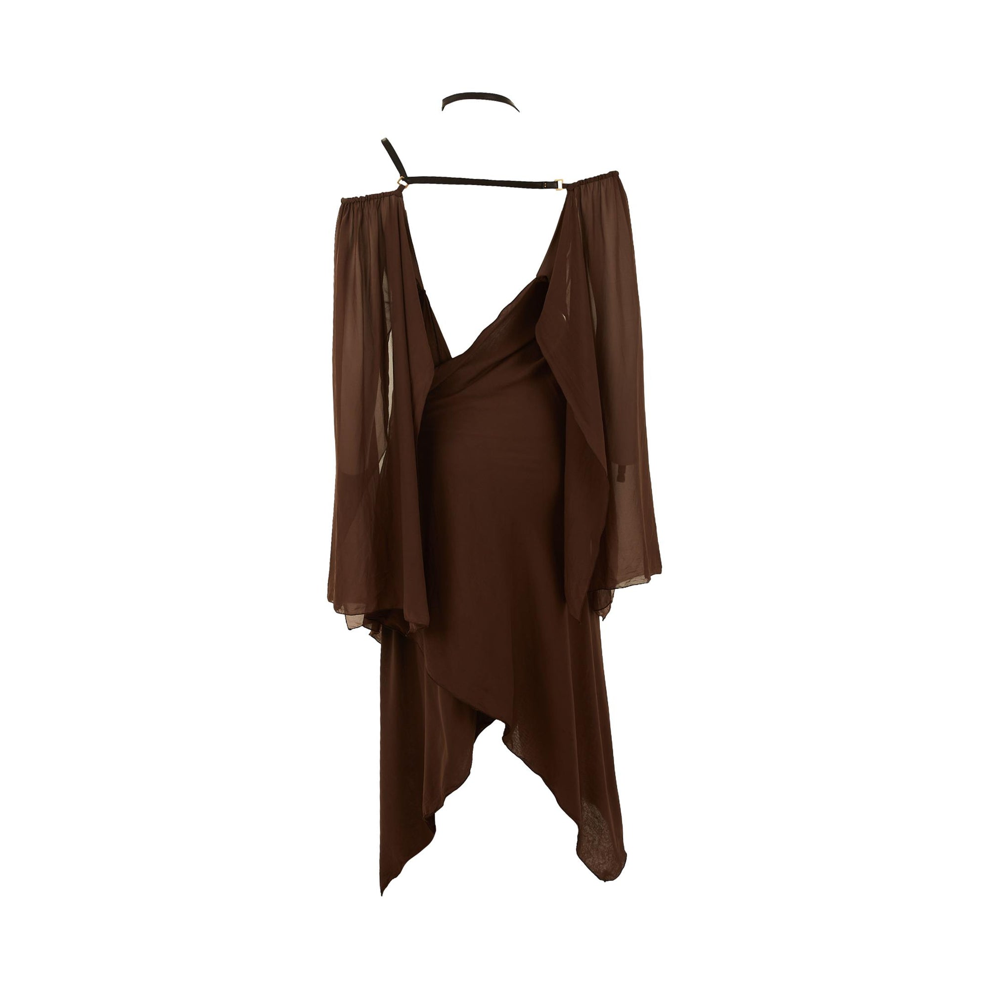 Gucci Brown Silk Choker Dress Treasures of NYC Gucci Brown Silk Choker Dress Treasures of NYC
