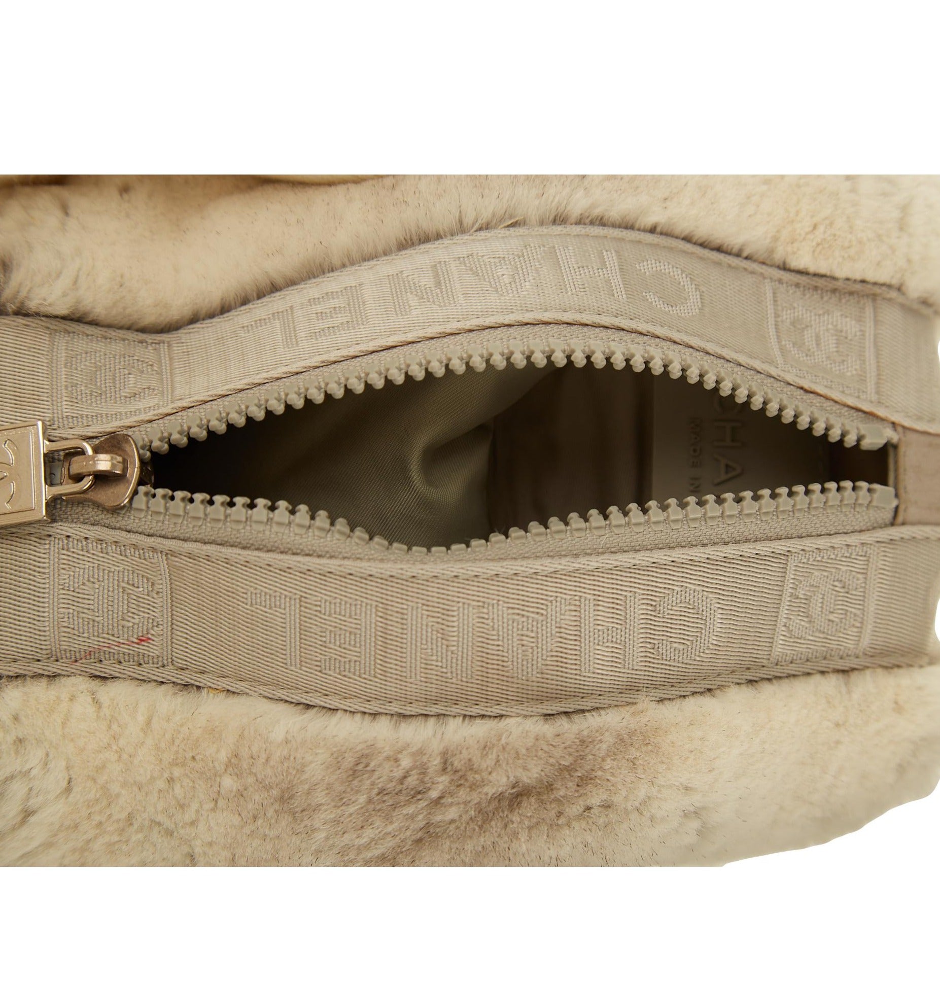 Chanel Grey Fur Mini Shoulder Bag