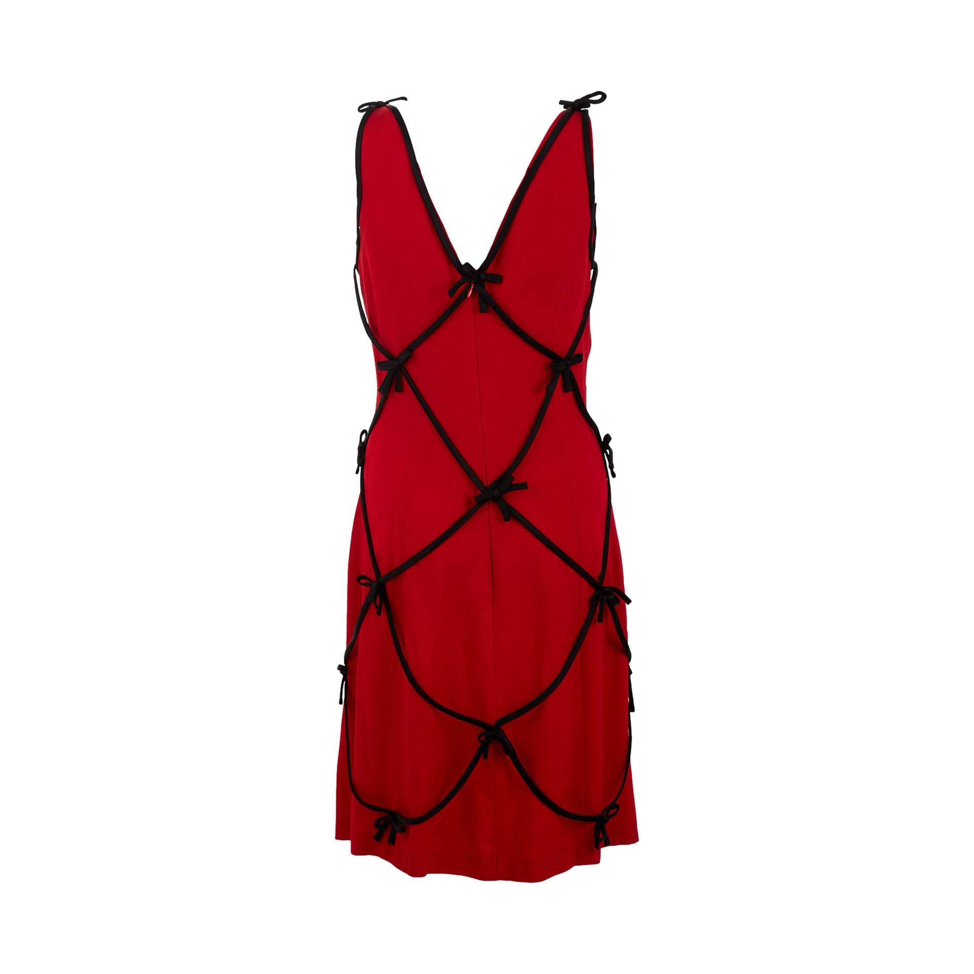 Moschino Red Tie Dress
