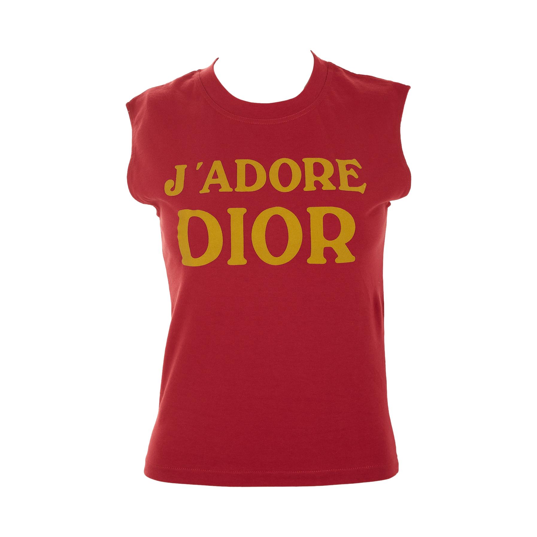 Dior J'Adore Pink Logo Tank