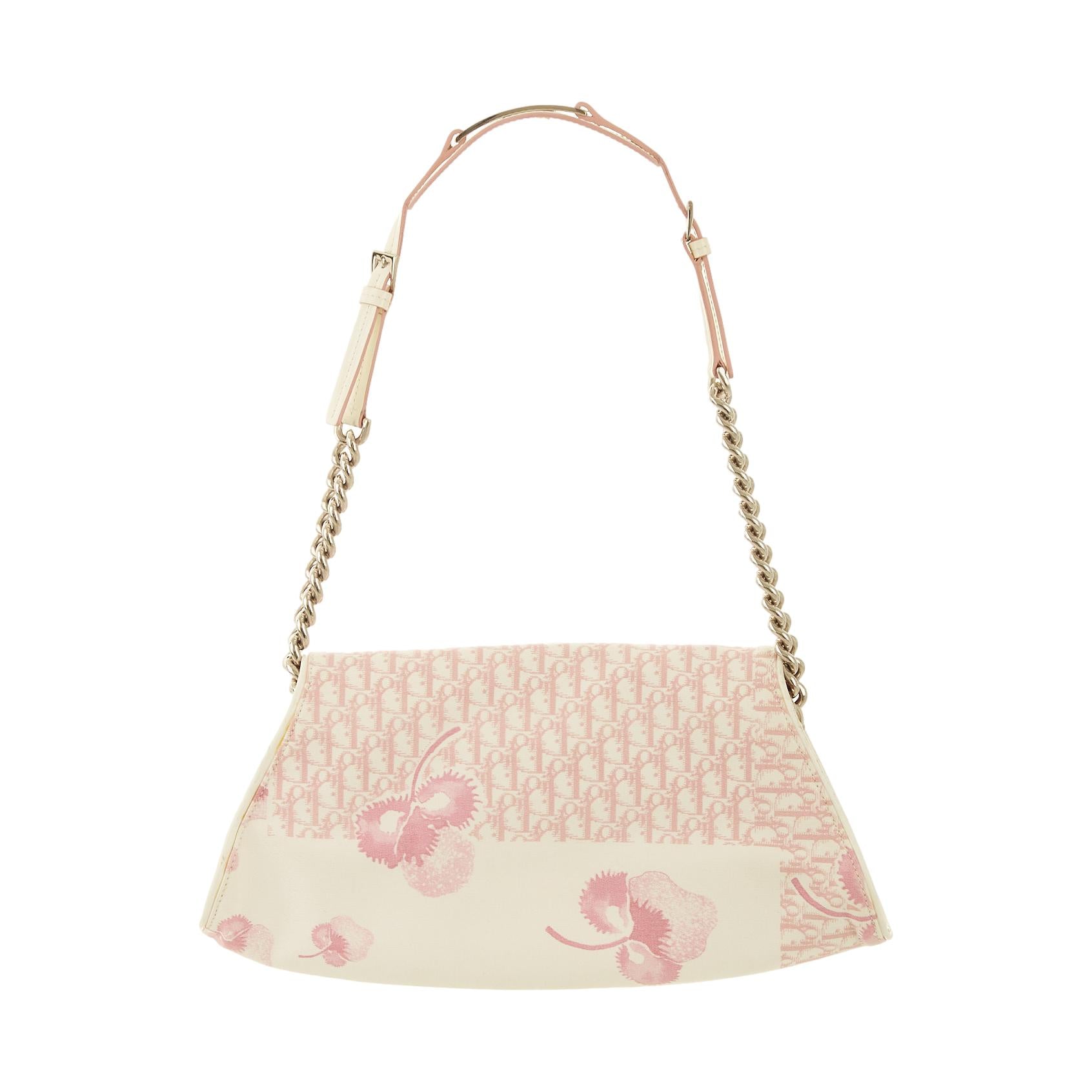 Dior ピンク ロゴ バッグ& Dior RosesN’roses Christian Dior Pink Coated Canvas Crossbody Bag Trotter Logo