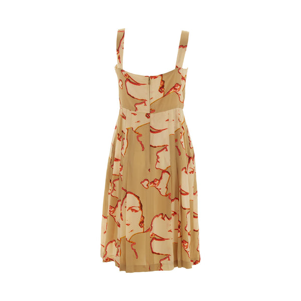 Chanel Tan Face Print Dress