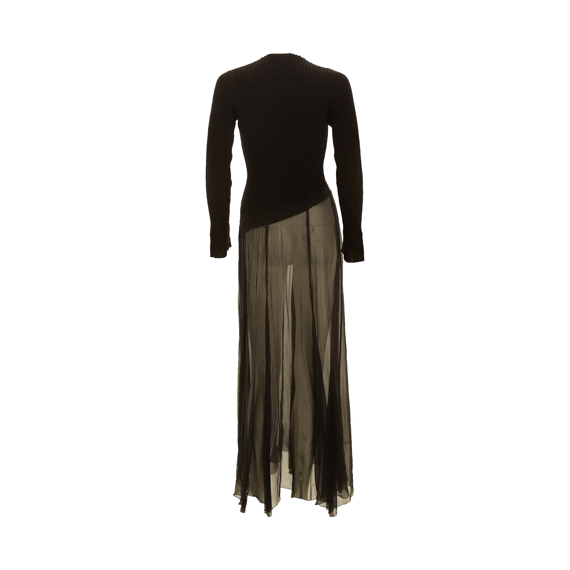 Jean Paul Gaultier Black Long Sleeve Dress